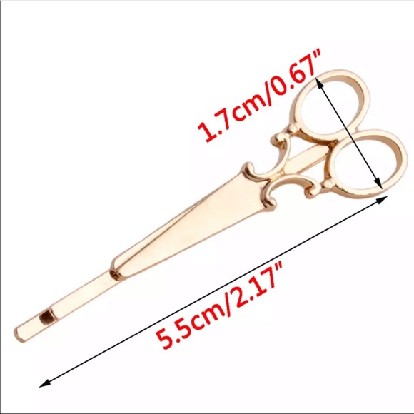 3/$30 Gold Scissor Hair Pin Set of 2 - Picture 8 of 9